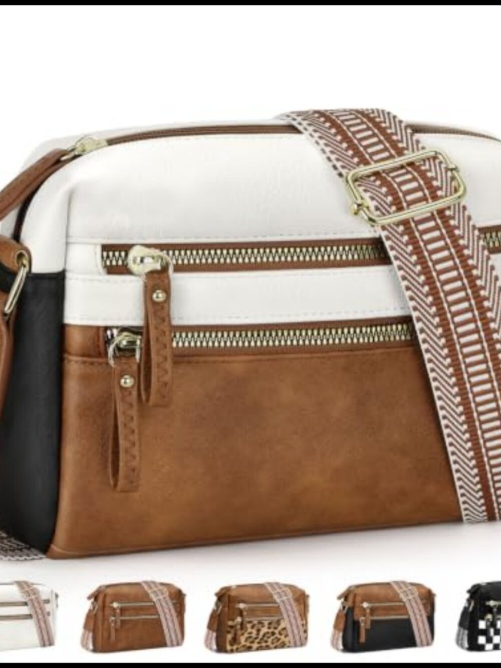 Small PU Leather Crossbody Bag with Adjustable Strap